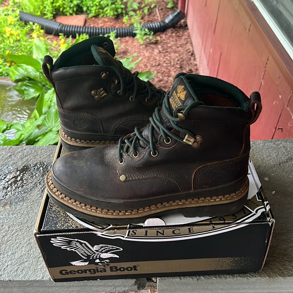 Georgia Boot men's Georgia Giant Steel Toe 6" Work Boot G6374 Size 8.5W . 315pm
